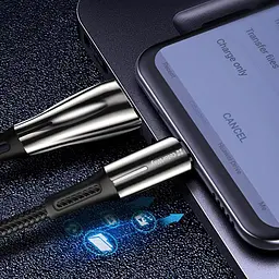 Кабель ColorWay USB - micro USB (M/M), Zinc Alloy + Led, 2.4 А, 1 м, Чорний (CW-CBUM035-BK) - мініатюра 6