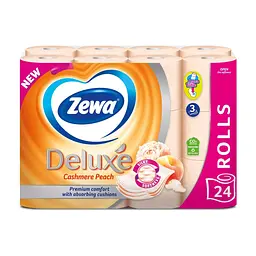 Туалетний папір Zewa Deluxe Персик 3 шари 24 рулони (7322541171814)