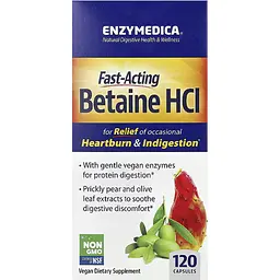 Бетаїн HCI Enzymedica 1300 мг 120 капсул - мініатюра 3