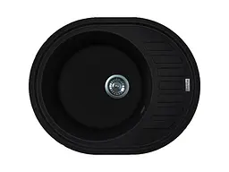 Кухонна мийка Adamant OVUM антрацит 615x495x200 мм, з крилом 61,5 см