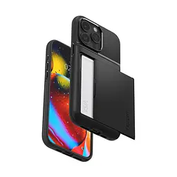 Чехол Spigen Slim Armor CS для iPhone 15 Pro Max Black (ACS06589) + защитное стекло - мініатюра 4