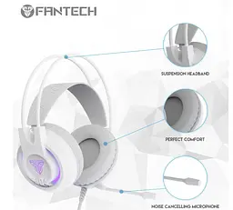 Ігрові навушники з мікрофоном Fantech HG-20 White 7.1 Channel RGB - мініатюра 3
