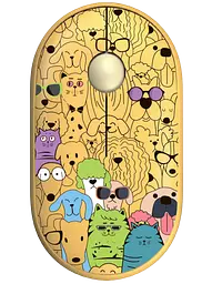 Миша бездротова 2E MF300 Pets Cats&Dogs Silent Yellow (2E-MF300WPETSYW) - мініатюра 2