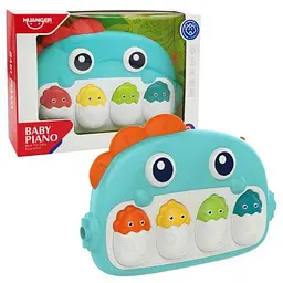 Игровой центр пианино "Динозаврик", музыка, свет HUANGER (233452)