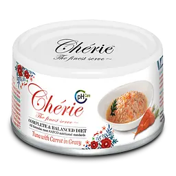 Вологий корм для котів Cherie Urinary Care Tuna&Carrot, зі шматочками тунця та моркви в cоусі, для підтримки сечовивідних шляхів у котів, 80 г (CHT17503)