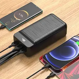 Зовнішній портативний акумулятор XO PR158 50000 mAh 22.5W чорний - мініатюра 7