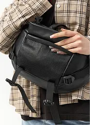Велика жіноча поясна сумка бананка Sambag DynamicDart чорна 38 × 21 × 7 см (80411101) - мініатюра 9