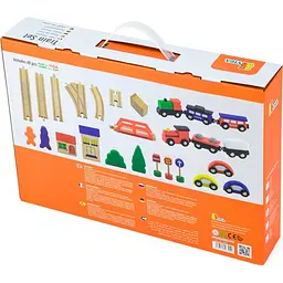 Іграшкова залізниця Viga Toys дерев'яна 49 елементів (56304) - мініатюра 6