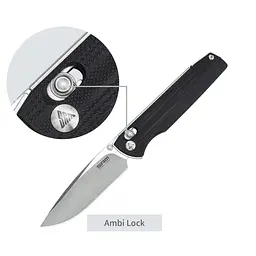 Ніж складаний туристичний SRM Terrier 258L-GB (9.3 см) D2 / G10 чорний - мініатюра 9
