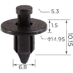 Кліпса Ford, Chevrolet 96057846 Toyota 90467-07041 Suzuki 09409-07308-5PK (C564) - мініатюра 2