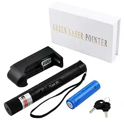 Лазерна вказівка високої потужності Laser pointer YL-303 - потужний зелений лазер – промінь з акумулятором