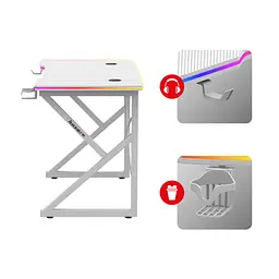 Комп'ютерний стіл HUZARO Hero 1.7 RGB White - мініатюра 6