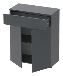 Комод Doros Рон 2 2 фасади 1 шухляда Графіт 80х38х100 (41516004) - мініатюра 5