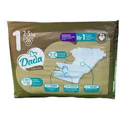 Підгузки Dada Extra Care 1 (2-5 кг), 26 шт New - мініатюра 2