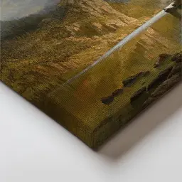 Інтер'єрна картина Індіанська риболовля, Альберт Бірштадт, Albert Bierstadt, репродукція картини, 60×90 см (id7004) - мініатюра 4