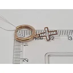 Золота моносережка KievGold Хрестик. 2/1074/0 - мініатюра 4