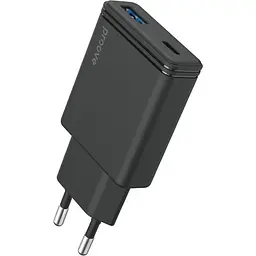Зарядний пристрій Proove Slender 45W (Type-C + USB) black (WCSL45110001)