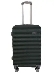 Валіза дорожня середня M Carbon 0508 пластикова Темно-зелена - мініатюра 8