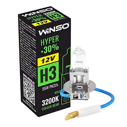 Галогенова лампа Winso H3 12V 55W PK22s HYPER +30%(712300)