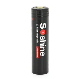 Акумулятор 18650 Li-Ion Soshine USB-3.7-36000 microUSB 4,5 А 3600 мА·год - мініатюра 3