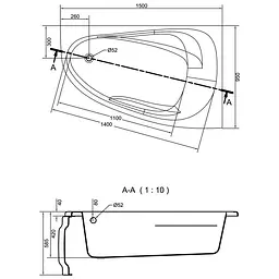 Ванна акрилова Cersanit Joanna New 150x95 R - мініатюра 3