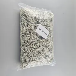 Банківські гумки, Plast, №30, білі, 1,5 мм, діаметр 30 мм, 1 кг, для фіксації грошей і касової роботи - мініатюра 2