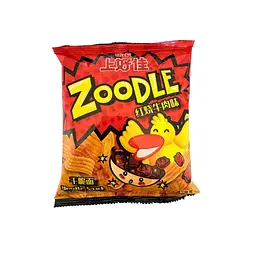 Снеки Oishi Zoodle зі смаком тушкованої яловичини 15 г