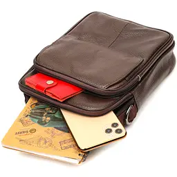 Шкіряна чоловіча сумка Vintage 19х25х6,5 см sum0023577 - мініатюра 6