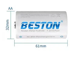 Акумулятор Ni-MH Beston D R20 5000мАч - мініатюра 3