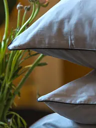 Комплект постільної білизни Ecotton Двоспальний з кантом Natural Grey в чохлі для зберігання сірого кольору (25594) - мініатюра 4