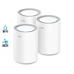 Маршрутизатор WiFi Mesh-система WiFi 6 Cudy M1800 (3-Pack) 3 штуки дводіапазонні гігабітні AX1800 (73-00516) - мініатюра 1