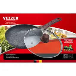 Пательня Vezzer кована з кришкою 26 см (VZ2014) - мініатюра 7