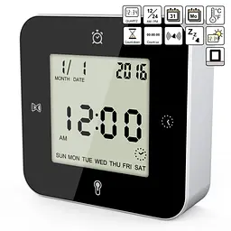 Годинник настільний Technoline WT344 Black/Silver (WT344) - мініатюра 4