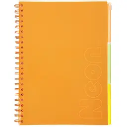 Зошит на пружині Buromax Neon А4 (210x297) 120 аркушів 3 PVC помаранчевий (BM.24349911-11)