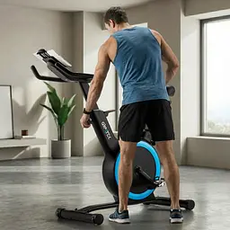 Велотренажер - спінбайк Gymtek XB Cardio магнітний синій - мініатюра 7