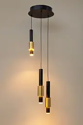 Люстра підвісна світлодіодна AL-741S/3 14W WW BK+BRONZE - мініатюра 4
