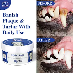 Серветки вологі Pet Clean Dental Wipes для гігієни та чистки зубів тварин 50 шт. - мініатюра 3
