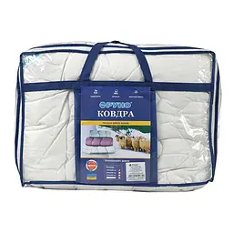 Ковдра Руно - вовняна бязь тепла біла полуторна 155x210 см 450 гр/м2 (100001618) - мініатюра 5