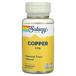 Медь Copper 2 mg 100 капсул Solaray vit0005389