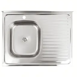 Кухонна мийка з нержавіючої сталі Platinum 8060 L (0,4/120 мм), Нержавіюча сталь