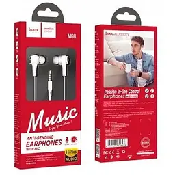 Навушники Hoco Passion in-line control eaphones with mic M66 Hi-Res - мініатюра 2