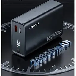 Зовнішній акумулятор Essager EDY65-LD01-Z для ноутбуків 20000 mAh 65W (EDY65-LD01-Z) - мініатюра 2