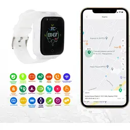 Дитячий смарт-годинник з відеодзвінком AmiGo GO006 GPS 4G WIFI VIDEOCALL White Білі - мініатюра 4