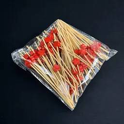 Шпажки для канапе, Квітка, 12 см, 100 шт., власне виробництво, дерево, для канапе, закусок, фруктів, десертів - мініатюра 5