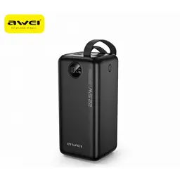 Павербанк чорний Power bank AWEI P114K 50000mAh PD 22,5W - мініатюра 2