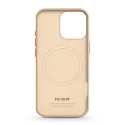 Силиконовый чехол с MagSafe для Apple iPhone 16 Pro, ICON2 MagCase, золотой, противоударный, панель с мягкой подкладкой, защита всего корпуса, поддержка беспроводной зарядки, совместим с защитными стеклами и пленками, ArmorStandart (ARM80191) - мініатюра 2