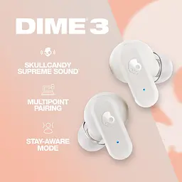 Навушники SkullCandy DIME 3 Bone/Orange Glow (S2DCW-R951) - мініатюра 2