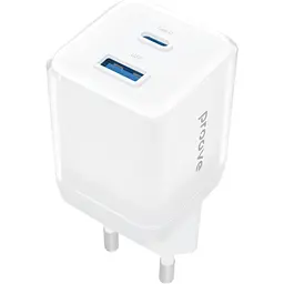 Мережевий зарядний пристрій Proove Pure GaN Plus 30W USB-C/USB-A White (WCPU30111202) [130265]