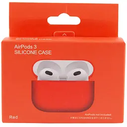 Силіконовий футляр для навушників AirPods 3 Червоний / Red - мініатюра 3