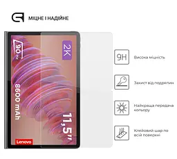 Захисне скло для планшета Lenovo Tab Plus, Glass.CR, загартоване скло 9H, 2.5D, повне проклеювання, з олеофобним покриттям, проста установка та сумісність з чохлами всіх типів (Case friendly), ArmorStandart (ARM75097) - мініатюра 2